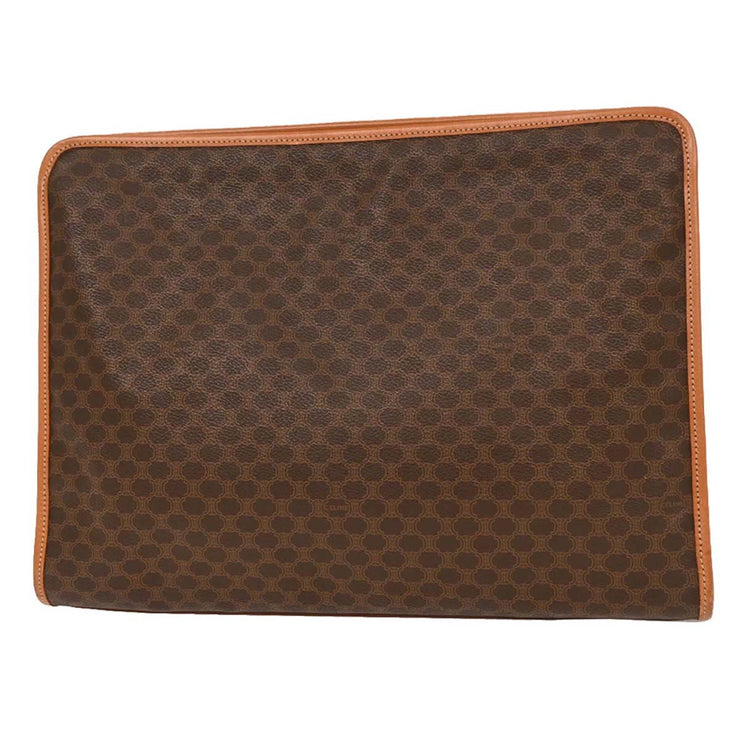 Celine Brown Macadam Clutch Bag DM99/2 186972