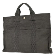 Hermes Gray Canvas Herline Tote MM Handbag 186974
