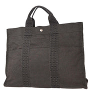 Hermes Gray Canvas Herline Tote MM Handbag 186980