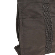Hermes Gray Canvas Herline Tote MM Handbag 186980