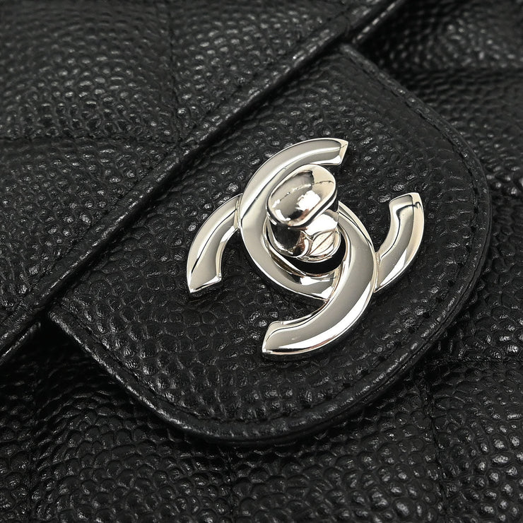 Chanel Black Calfskin Medium Classic Double Flap Shoulder Bag 186994