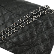 Chanel Black Calfskin Medium Classic Double Flap Shoulder Bag 186994