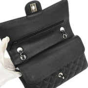 Chanel Black Calfskin Medium Classic Double Flap Shoulder Bag 186994