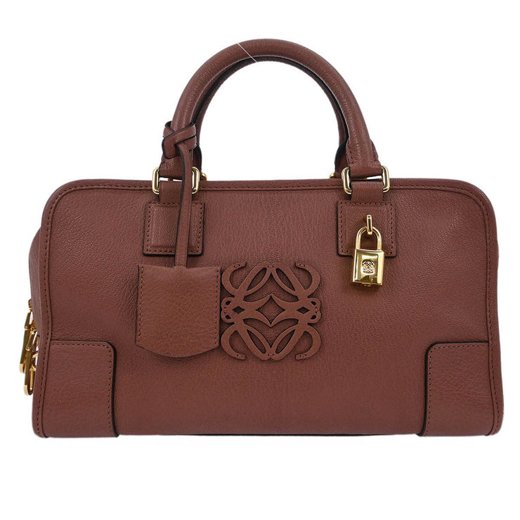 Loewe Brown Leather Amazona 28 Handbag 011007 186996