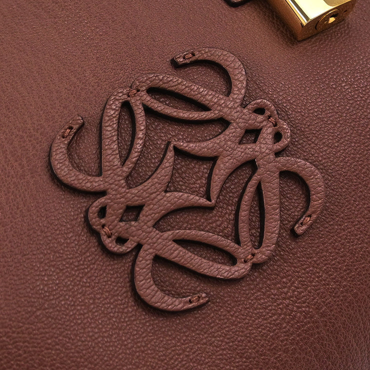 Loewe Brown Leather Amazona 28 Handbag 011007 186996