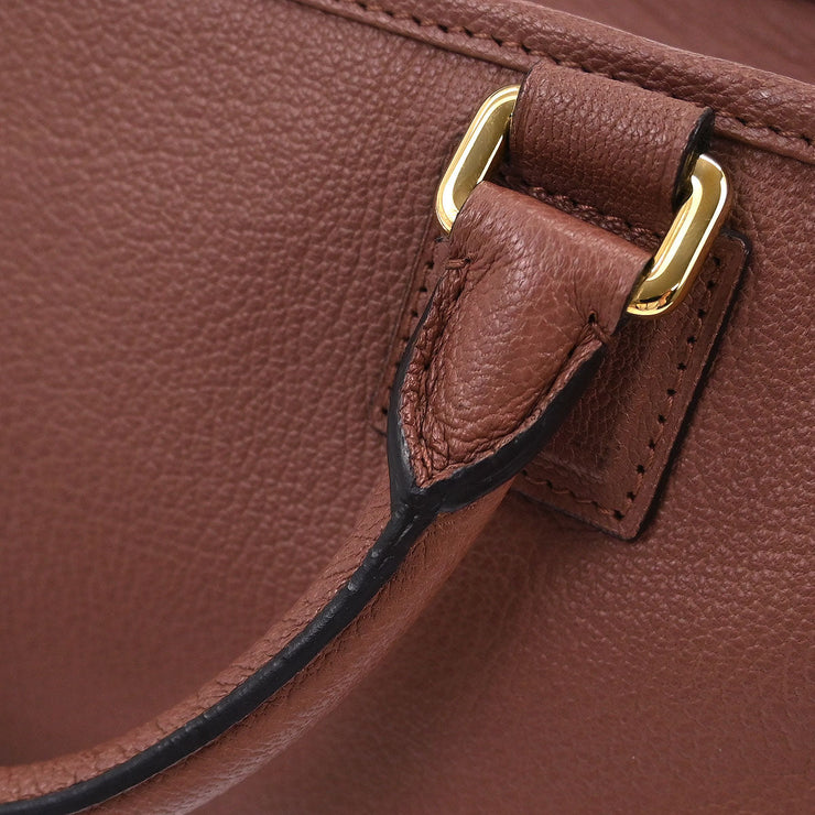 Loewe Brown Leather Amazona 28 Handbag 011007 186996