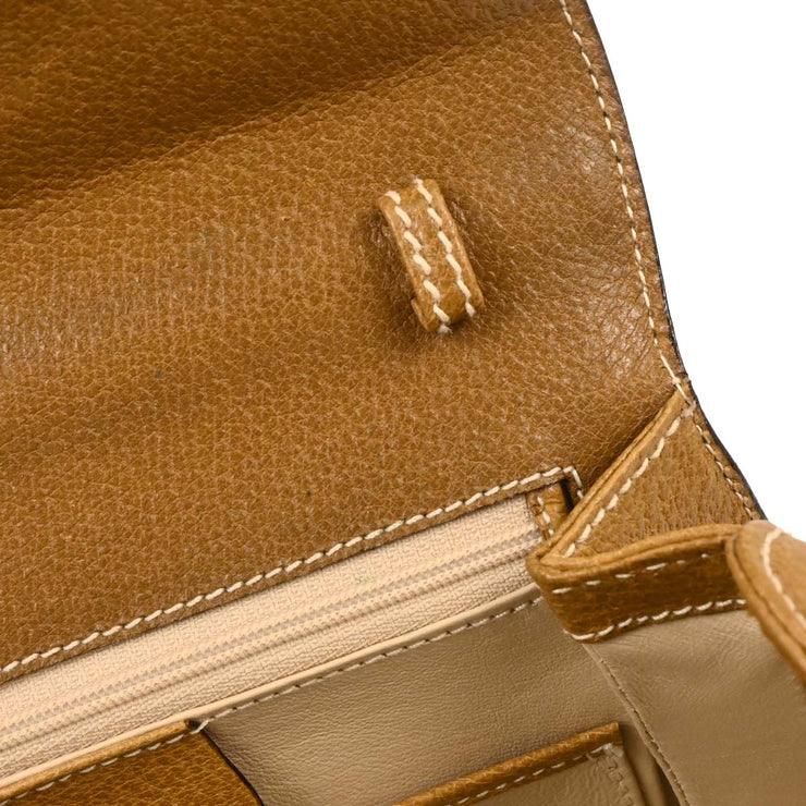 Gucci Brown Pigskin Bamboo 2way Handbag 000 46 0188 186997