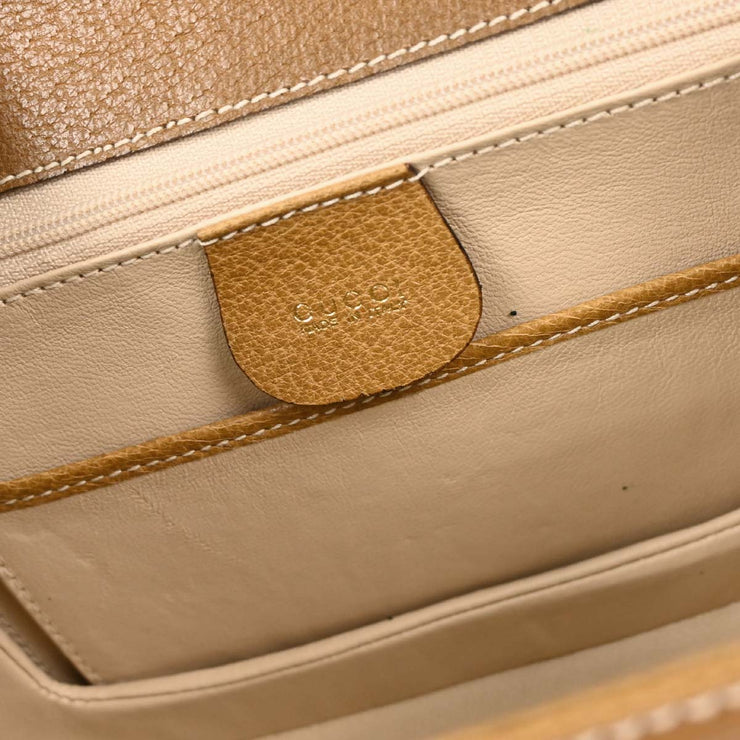 Gucci Brown Pigskin Bamboo 2way Handbag 000 46 0188 186997