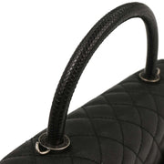 Chanel Black Calfskin Coco Handle 2way Handbag 187018