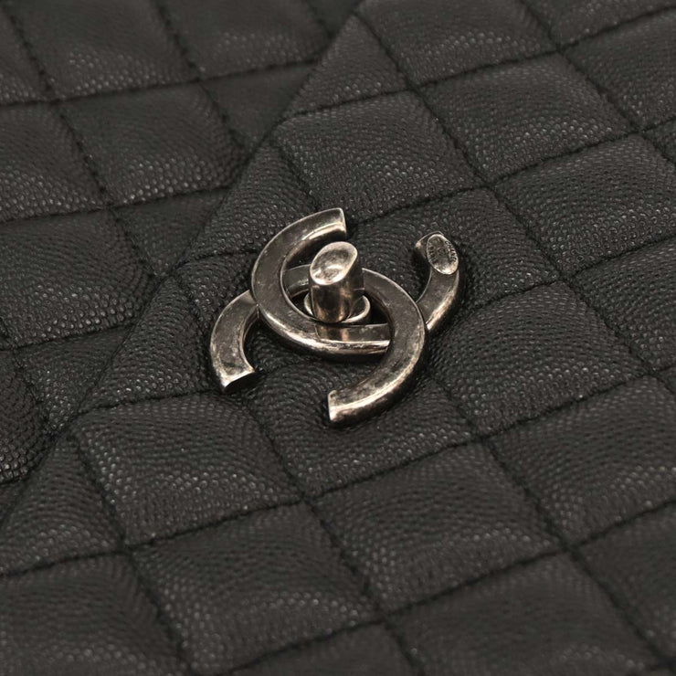Chanel Black Calfskin Coco Handle 2way Handbag 187018