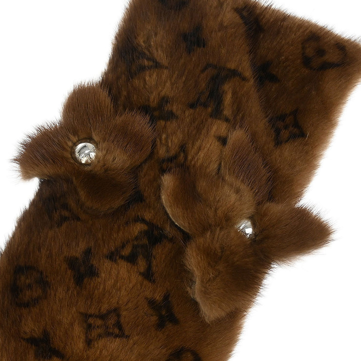 Louis Vuitton * Mink Shawl Stole M74259 Small Good 187020