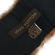 Louis Vuitton * Mink Shawl Stole M74259 Small Good 187020