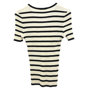 Chanel Short Sleeve Top White 98P #40 187022
