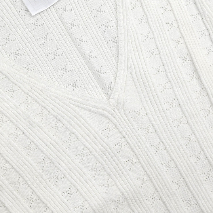 Chanel Sleeveless Tank Top White #38 05P 187023