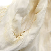 Chanel Setup Suit Collarless Jacket Skirt Off-white 96C #38 187024