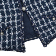 Chanel Single Breasted Jacket Navy P49462V36376 #40 187030