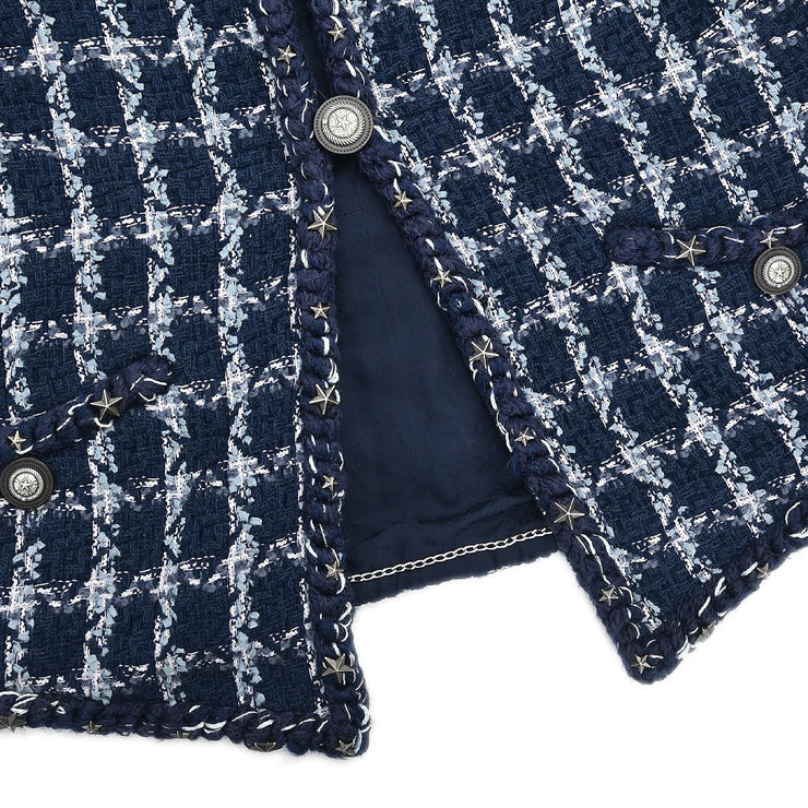 Chanel Single Breasted Jacket Navy P49462V36376 #40 187030
