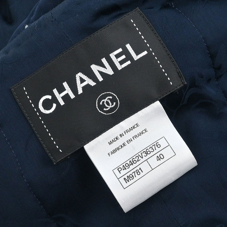 Chanel Single Breasted Jacket Navy P49462V36376 #40 187030