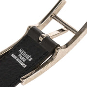 Hermes Black Ardoise Box Calf Togo Belt #80 Small Good Square:E 187031