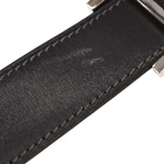 Hermes Black Ardoise Box Calf Togo Belt #80 Small Good Square:E 187031