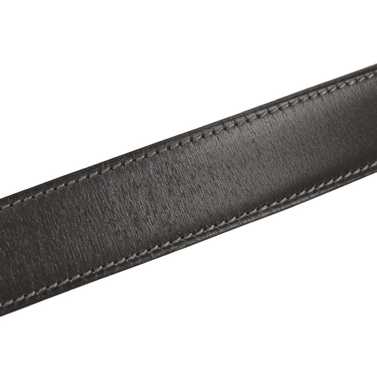 Hermes Black Ardoise Box Calf Togo Belt #80 Small Good Square:E 187031