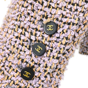 Chanel Single Breasted Jacket Purple 94A #42 187032