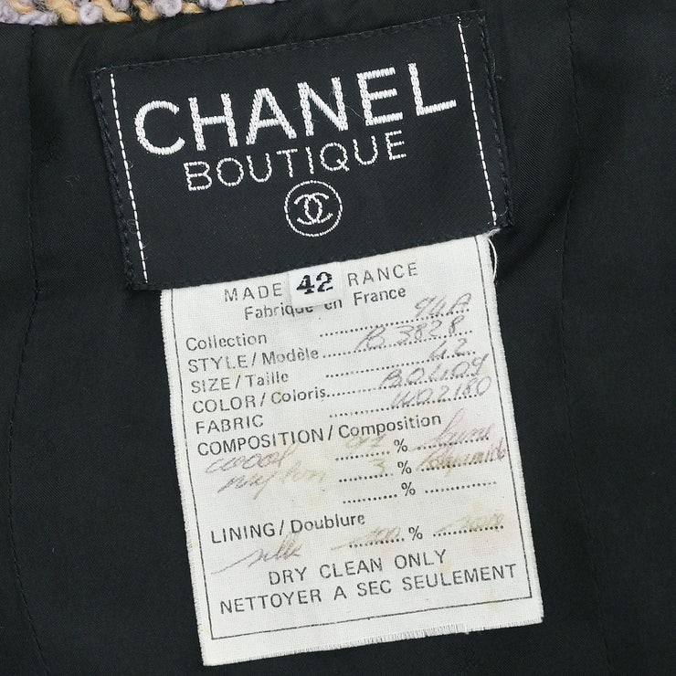 Chanel Single Breasted Jacket Purple 94A #42 187032