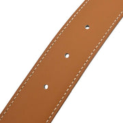 Hermes Black Gold Box Calf Constance Reversible Belt #65 Small Good Circle:Z08 187033