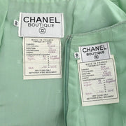 Chanel Setup Suit Jacket Skirt Mint Green 94A #40 187034