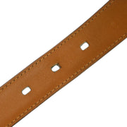 Hermes * Brown Ostrich Belt #85 Small Good C.32 Square:B 187036