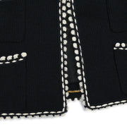 Chanel Setup Suit Jacket Skirt Black PCA94 #38 187038