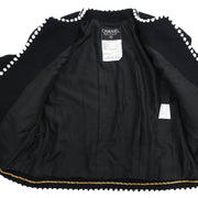 Chanel Setup Suit Jacket Skirt Black PCA94 #38 187038