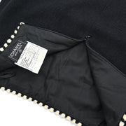 Chanel Setup Suit Jacket Skirt Black PCA94 #38 187038