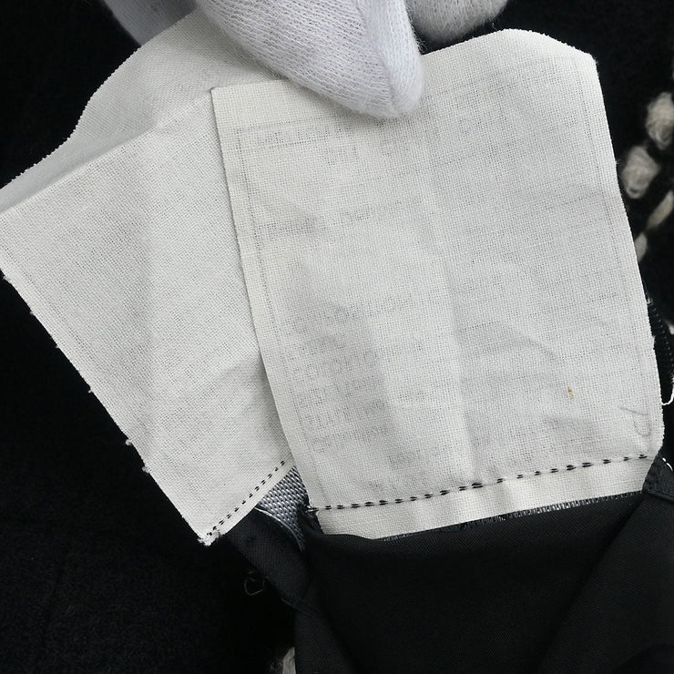 Chanel Setup Suit Jacket Skirt Black PCA94 #38 187038