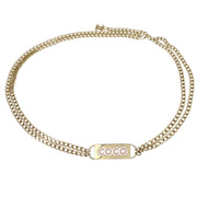 Chanel Rhinestone Chain Belt Gold 02P 187039