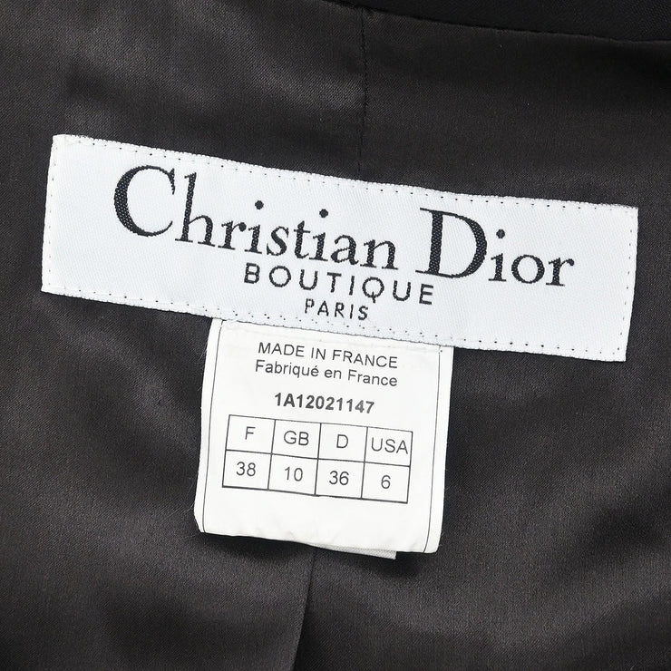 Christian Dior Single Breasted Jacket Black 1A12021147 #38 187042