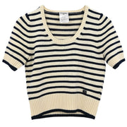 Chanel Short Sleeve Top White 03P #36 187045