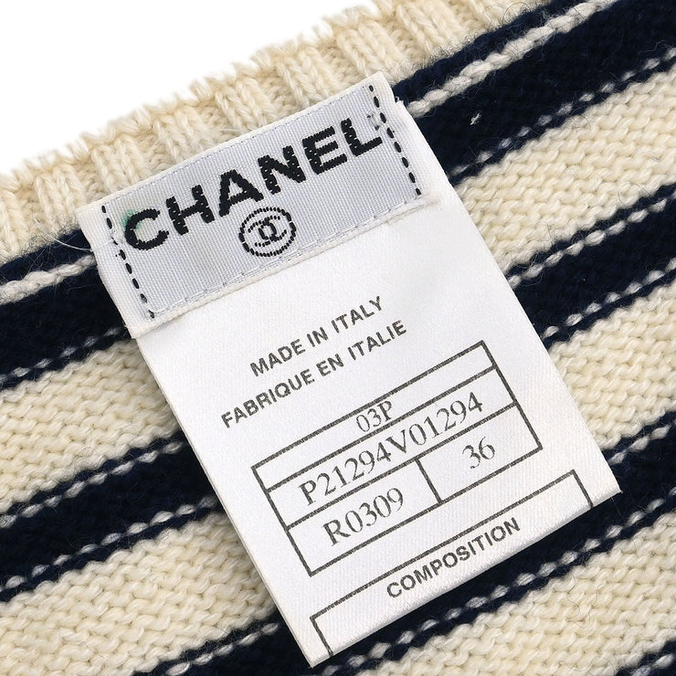 Chanel Short Sleeve Top White 03P #36 187045