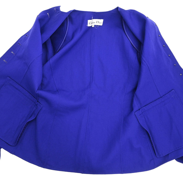 Christian Dior Setup Suit Jacket Skirt Purple MDI5M1200 #40?42 187049