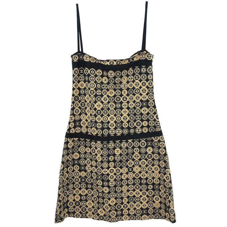 Chanel Camisole Dress Black 03P #38 187052