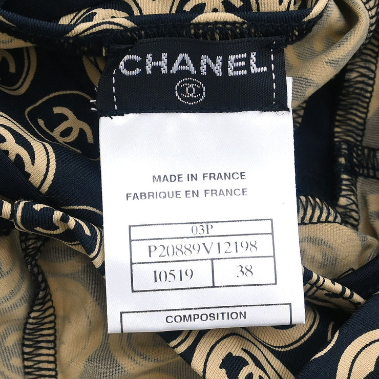 Chanel Camisole Dress Black 03P #38 187052