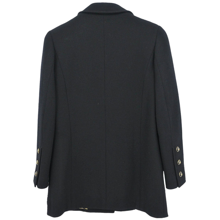 Chanel Single Breasted Jacket Black 95A #38 187054