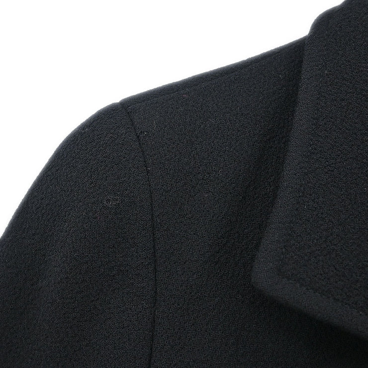 Chanel Single Breasted Jacket Black 95A #38 187054