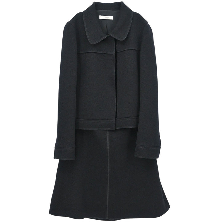 Prada Setup Suit Jacket Skirt Black RN.98339-CA.34767 #40 187059