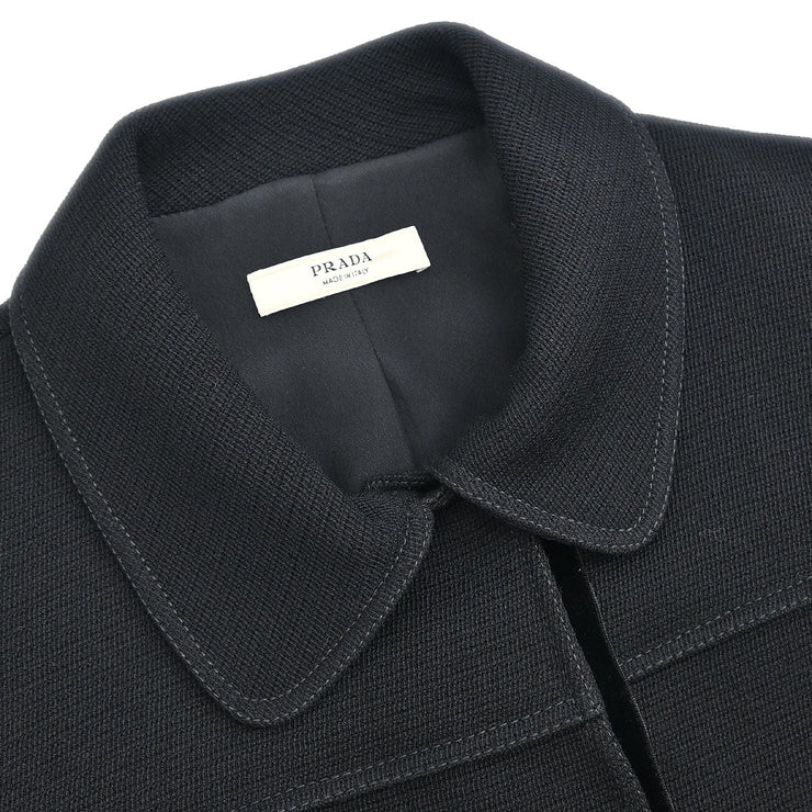 Prada Setup Suit Jacket Skirt Black RN.98339-CA.34767 #40 187059