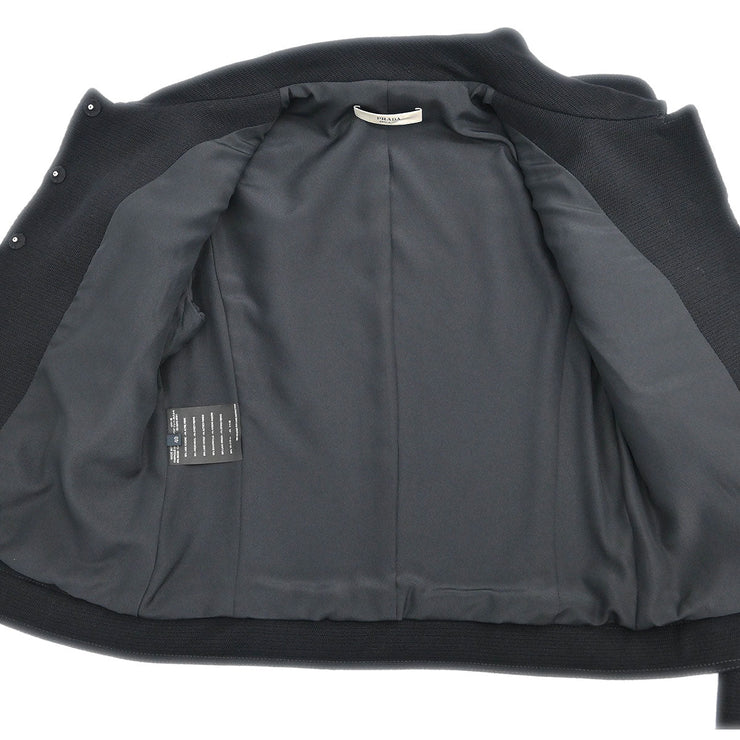 Prada Setup Suit Jacket Skirt Black RN.98339-CA.34767 #40 187059
