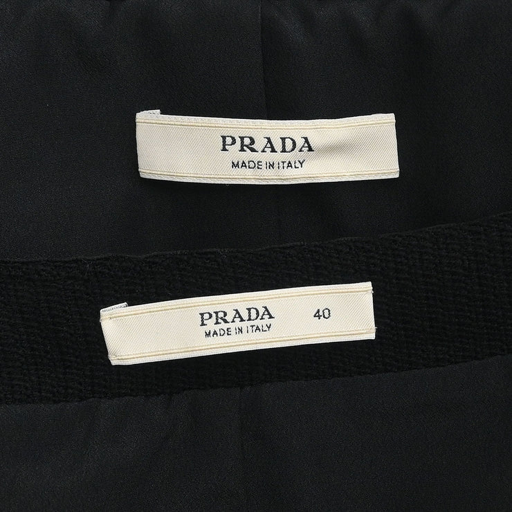 Prada Setup Suit Jacket Skirt Black RN.98339-CA.34767 #40 187059