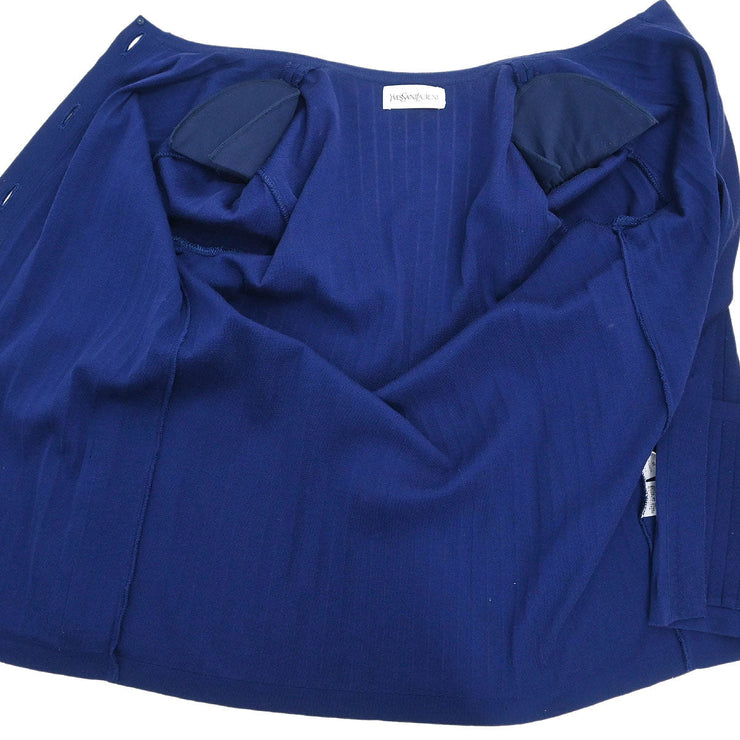 Yves Saint Laurent Setup Cardigan Dress Navy WD37-078 WMS7-079 #M 187061