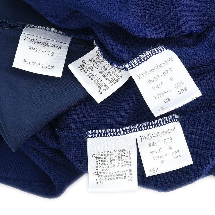 Yves Saint Laurent Setup Cardigan Dress Navy WD37-078 WMS7-079 #M 187061