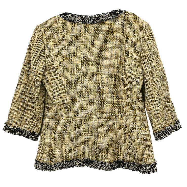 Chanel Collarless Jacket Beige 03P #36 187062